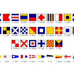 U.s. navy flags and pennants